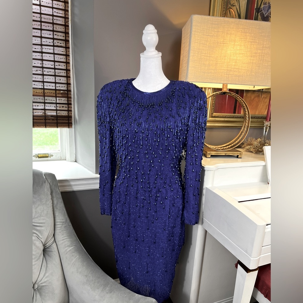 90s Royal Blue Cocktail Dress
